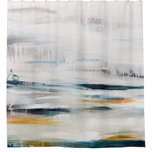 Abstracte moderne schilderachtergrond. Hedendaags Douchegordijn (Voorkant)