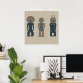 Abstracte moderne stamkunst poster (Thuiskantoor)