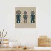 Abstracte moderne stamkunst poster (Keuken)