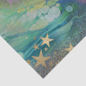 Abstracte Moderne Sterren Glitter Vloeibare Decoup Tissuepapier (Detail)