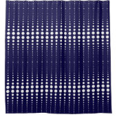 Abstracte moderne , stijlvolle marinewitte lijnen douchegordijn (Voorkant)