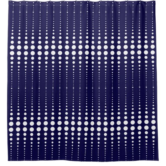 Abstracte moderne , stijlvolle marinewitte lijnen  douchegordijn (Voorkant)