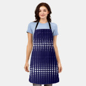 Abstracte moderne , stijlvolle marinewitte lijnen schort (Gedragen)