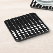 Abstracte moderne , stijlvolle zwarte lijnen stip bier onderzetter (Linkerzijde)