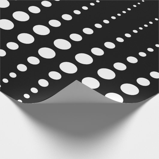 Abstracte moderne , stijlvolle zwarte lijnen stip cadeaupapier (Hoek)