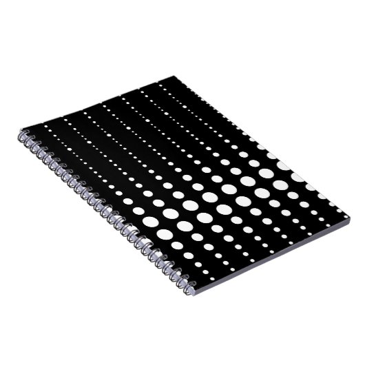 Abstracte moderne , stijlvolle zwarte lijnen stip notitieboek (Rechterzijde)