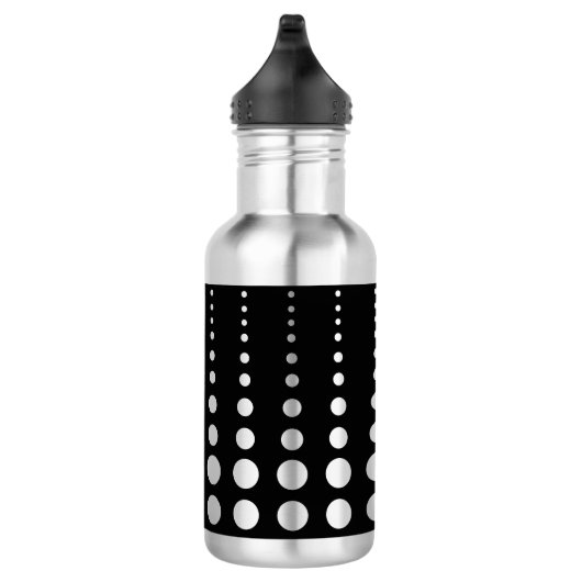 Abstracte moderne , stijlvolle zwarte lijnen stip  waterfles  (Rechts)