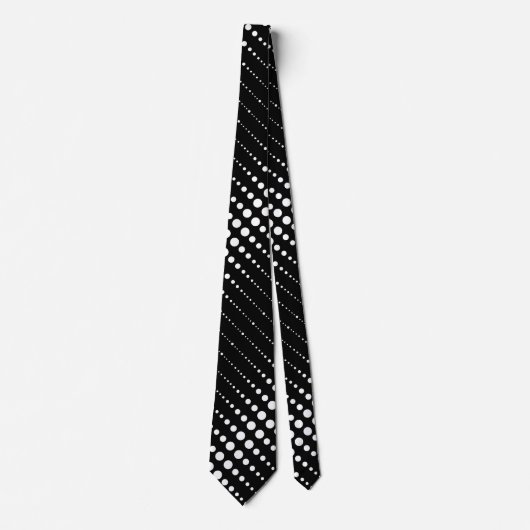 Abstracte moderne, stijlvolle zwarte witte lijntje stropdas (Voorkant)