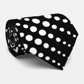 Abstracte moderne, stijlvolle zwarte witte lijntje stropdas (Opgerold)