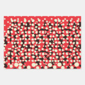 Abstracte moderne Stippen zwart en rood Inpakpapier Vel (Voorkant 3)