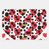 Abstracte moderne Stippen zwart en rood Inpakpapier Vel (Voorkant 2)