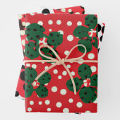 Abstracte moderne Stippen zwart en rood Inpakpapier Vel (In situ)