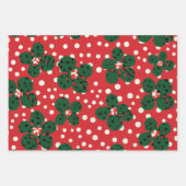 Abstracte moderne Stippen zwart en rood Inpakpapier Vel (Voorkant)