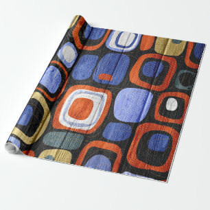 Abstracte moderne stripes pasteelhout #2 cadeaupapier