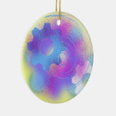 Abstracte Moderne Tandwiel Keramisch Ornament (Rechts)