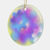 Abstracte Moderne Tandwiel Keramisch Ornament (Links)