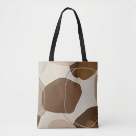 Abstracte moderne terracotta vormen tote bag