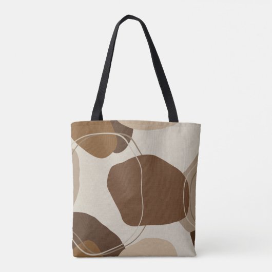 Abstracte moderne terracotta vormen tote bag (Achterkant)
