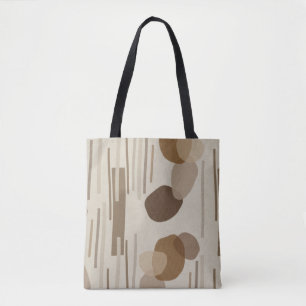 Abstracte moderne terracotta vormen tote bag