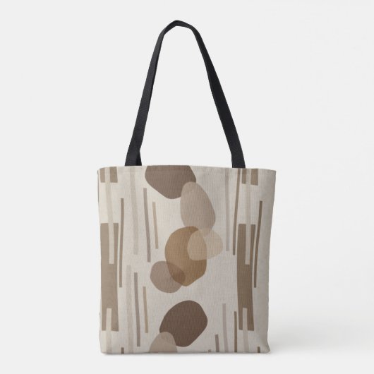 Abstracte moderne terracotta vormen tote bag (Achterkant)