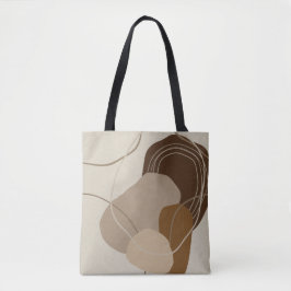 Abstracte moderne terracotta vormen tote bag