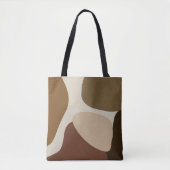 Abstracte moderne terracotta vormen tote bag (Voorkant)