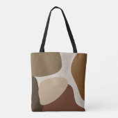 Abstracte moderne terracotta vormen tote bag (Achterkant)