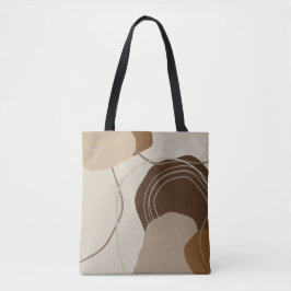 Abstracte moderne terracotta vormen tote bag