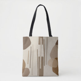 Abstracte moderne terracotta vormen tote bag