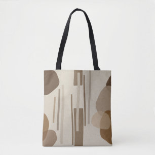 Abstracte moderne terracotta vormen tote bag