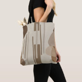 Abstracte moderne terracotta vormen tote bag (Dichtbij)