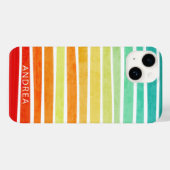 Abstracte moderne tropische kleuren penseelstreken Case-Mate iPhone case (Achterkant (horizontaal))