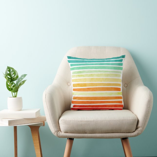 Abstracte moderne Tropische zomerkleuren Kussen (Stoel)