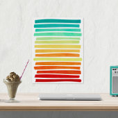 Abstracte moderne Tropische zomerkleuren Poster