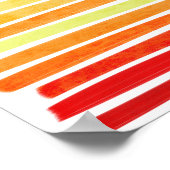 Abstracte moderne Tropische zomerkleuren Poster (Hoek)