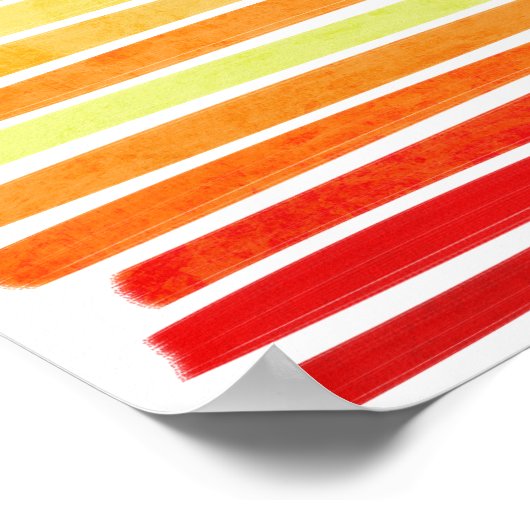 Abstracte moderne Tropische zomerkleuren Poster (Hoek)