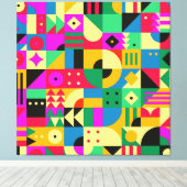 Abstracte moderne tuin canvas afdruk (Insitu (Houten vloer))