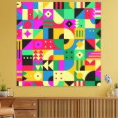 Abstracte moderne tuin canvas afdruk (Insitu (Woonkamer))