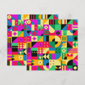 Abstracte moderne tuin feestdagenkaart (Voorkant / Achterkant)