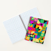 Abstracte moderne tuin notitieboek (Binnen)