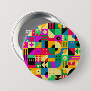 Abstracte Moderne Tuin Ronde Button 7,6 Cm