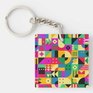 Abstracte Moderne Tuin Sleutelhanger