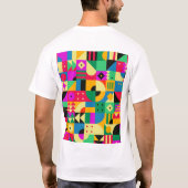 Abstracte Moderne Tuin T-shirt (Achterkant)