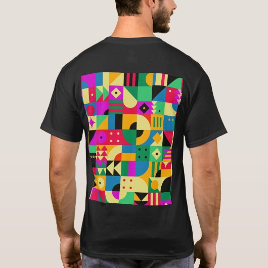 Abstracte Moderne Tuin T-shirt (Achterkant)