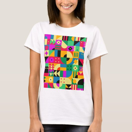 Abstracte moderne tuin t-shirt (Voorkant)