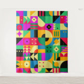 Abstracte moderne tuin wandkleed (Voorkant)