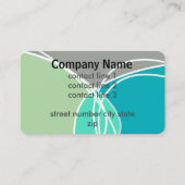 abstracte moderne turkooizen en groene minimalisti visitekaartje (Achterkant)