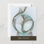 Abstracte moderne Turquoise Brown Gold Elegance te Briefkaart (Voorkant / Achterkant)