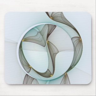 Abstracte moderne turquoise bruine gouden elegant muismat