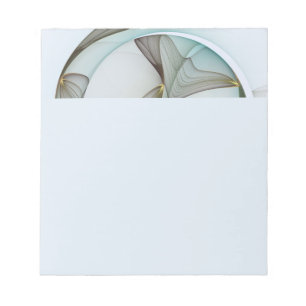Abstracte moderne turquoise bruine gouden elegant notitieblok
